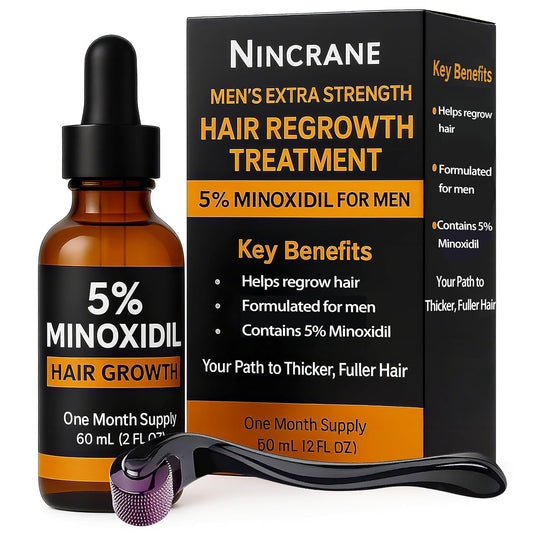 Minoxidil for Men 5% Topical Solution – Beard & Hair Regrowth Treatment, Extra Strength Hair Loss Formula for Thicker, Fuller Hair, Hair Growth Serum for Men