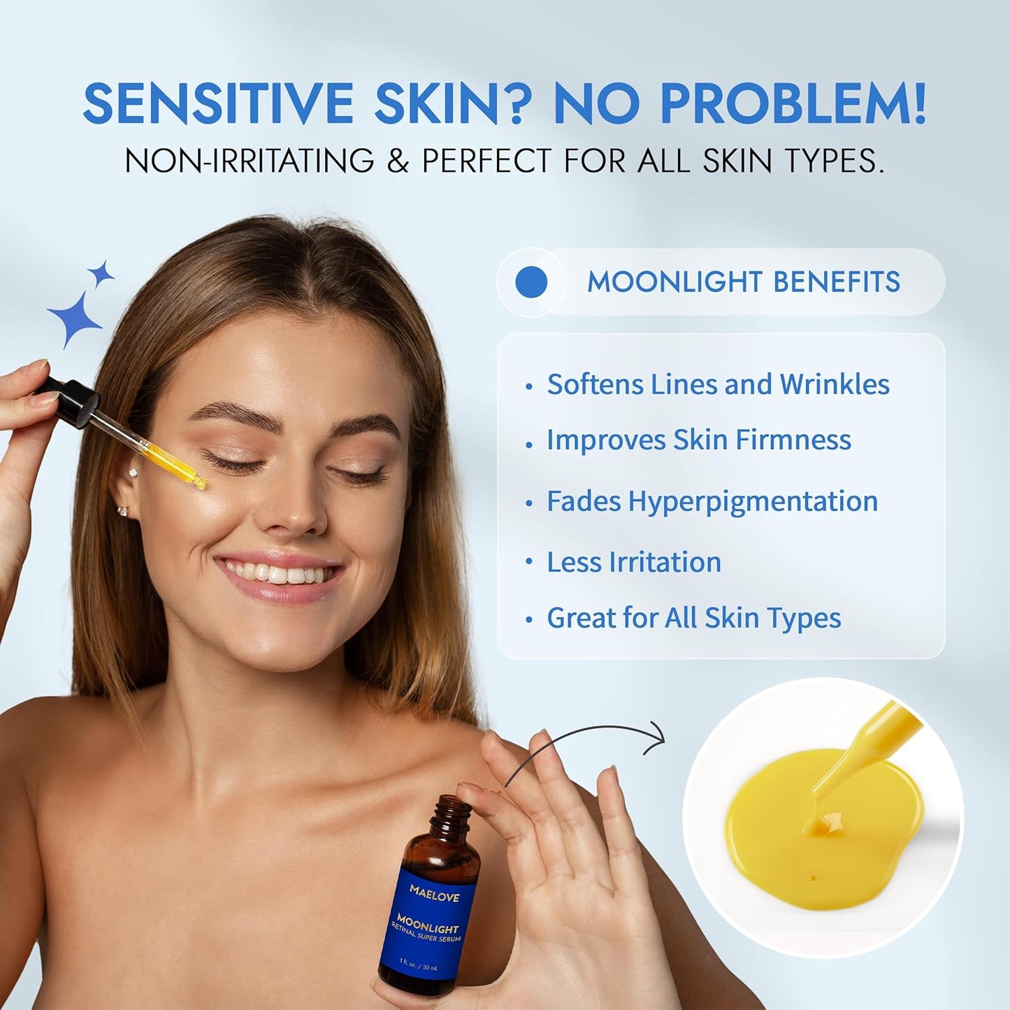 MAELOVE Moonlight Advanced Retinal Super Serum, 10x Stronger than Regular Retinol, for Softening Lines and Wrinkles, Reducing Dark Spots, Improving Skin Firmness, Vegan, Cruelty-Free, 1.0 fl oz