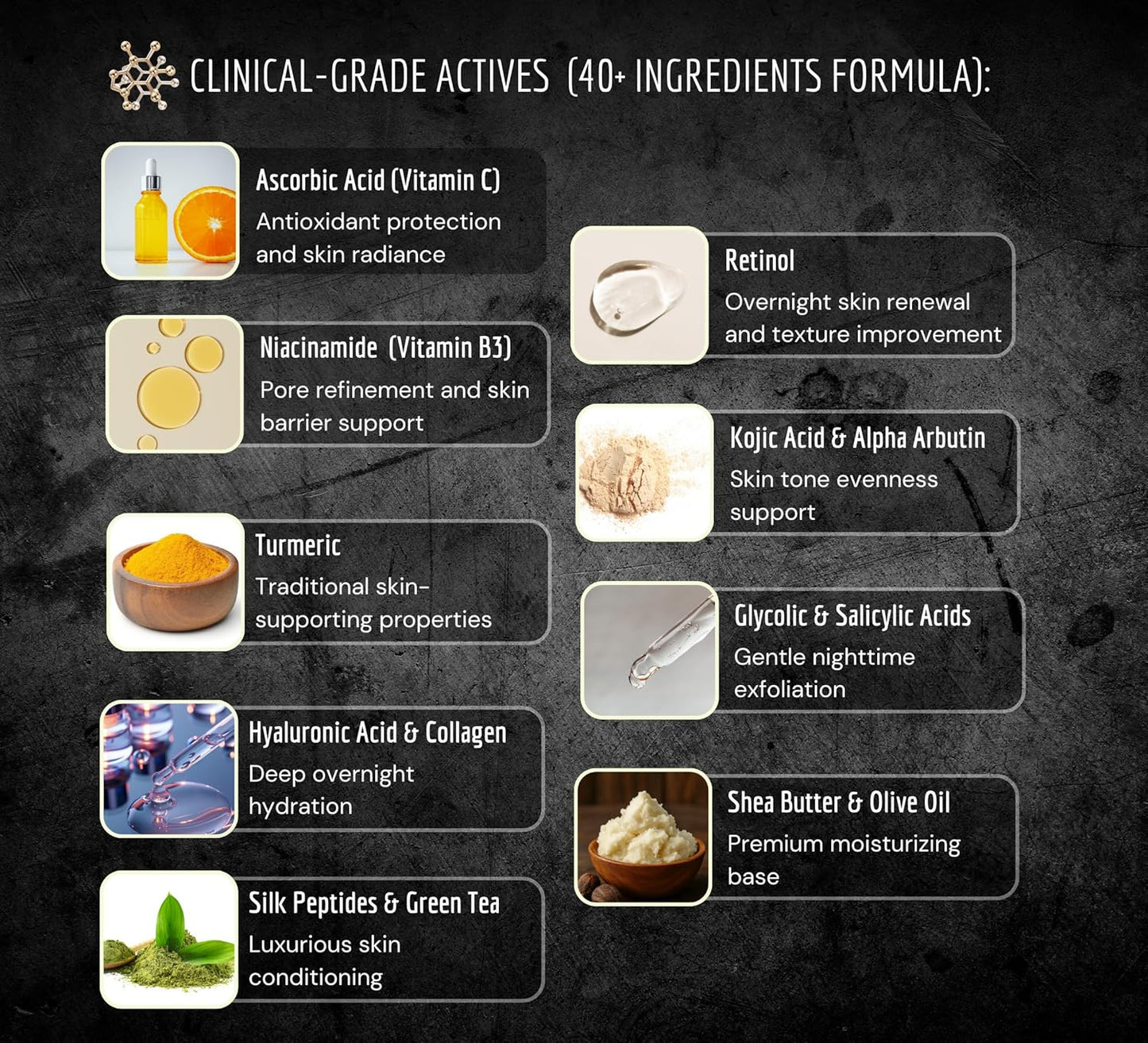 All-in-One Face & Body Unisex Bar - 40+ Ingredient Complex Vitamin C,E,B3 Retinol, Hyaluronic/Glycolic/Salicylic Acid - Kojic, Turmeric and B-Carotene for Cleansing and Beautifying Skin (10.6 oz)