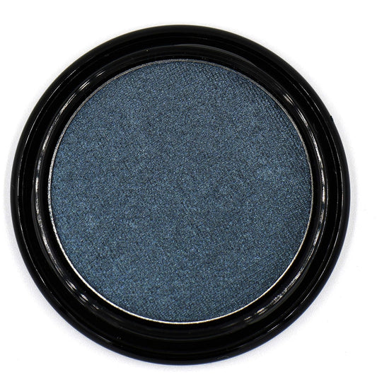 Dark Starry Night Metallic Navy Blue Grey Gray Silver Shimmer Pressed Powder Single Vegan Eyeshadow; Talc, Paraben & Cruelty Free