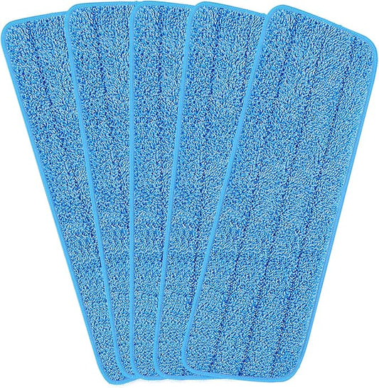 16.5 inch Reusable Mop Pads Microfiber Spray Mop Replacement Heads for Wet/Dry Mops Compatible with Bona Floor Care System (5 Pack)