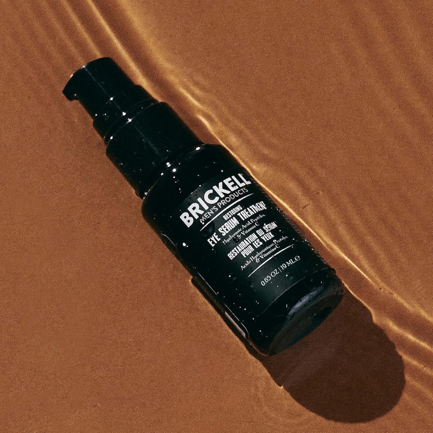 Brickell Men's Dark Circle Under Eye Treatment Serum For Men, Natural and Organic Eye Gel to Firm Men's Wrinkles, Reduce Dark Bags Under Eyes, and Promote Youthful Skin, 0.65 Ounce, Unscented