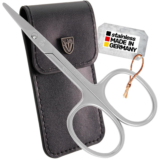 3 Swords Germany - brand quality STAINLESS STEEL CURVED CUTICLE SCISSORS (1 PIECE) with round tips for DIABETICS - manicure pedicure - nail care by 3 Swords - Made in Germany