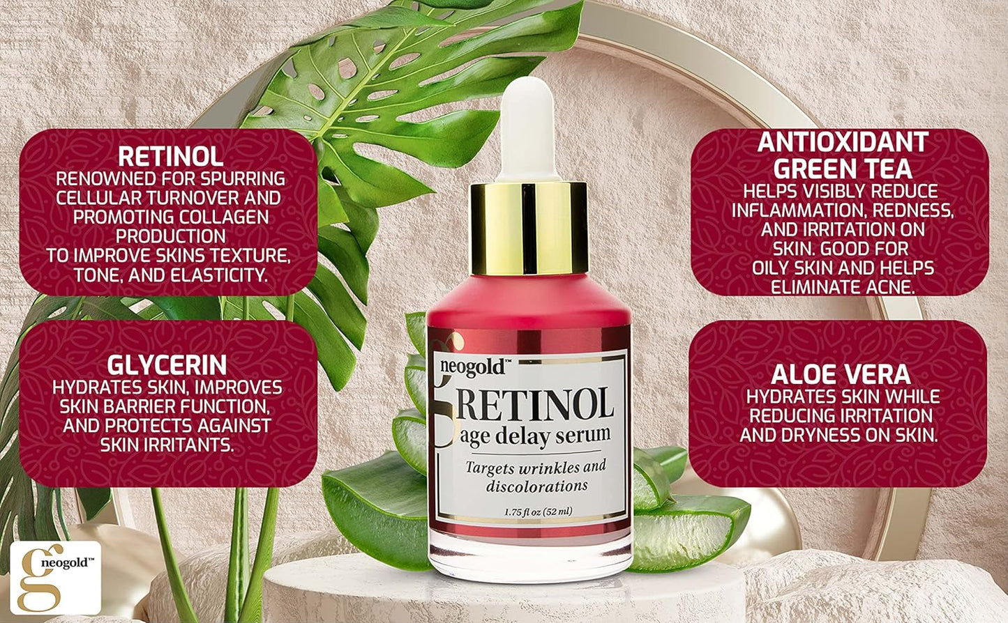 Facial Serum Skin Care Set W/Anti-Aging Retinol Booster, Plumping Collagen Serum, & Brightening Vitamin C Serum For Wrinkles, Fine Lines, Dark Spots, & Uneven Skin Tone, 2 Fl Oz (Set of 3)