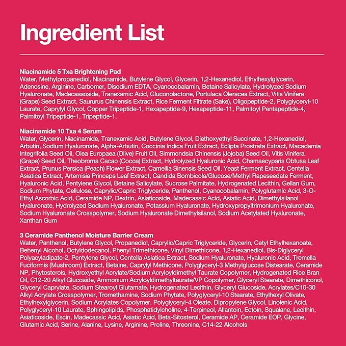 ANUA BRIGHTENING Niacinamide Skincare Routine Set (Amazon Exclusive Set), Niacinamide Serum & Toner Pad & Face Moisturizer, Skin clarity, Moisture barrier for Daily care, Korean Skincare Set