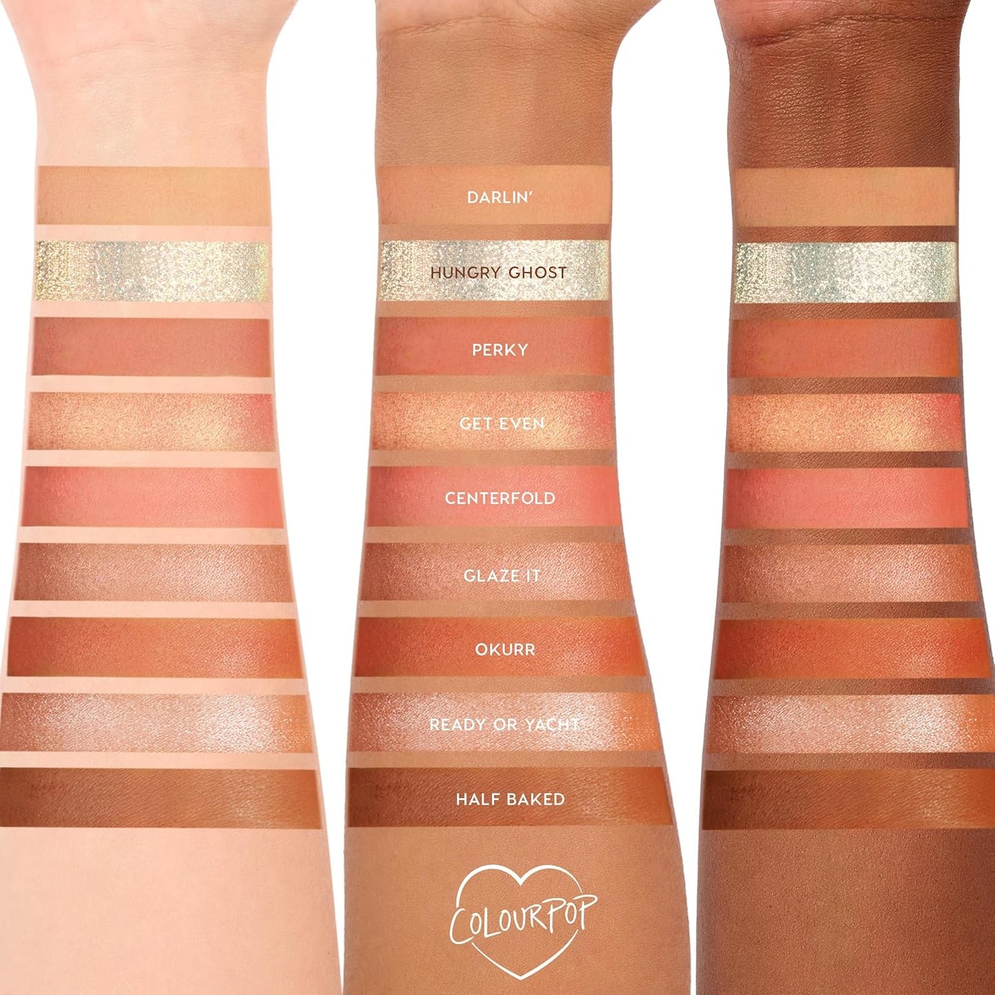ColourPop Baby Got Peach Eyeshadow Palette - Orange & Coral Shadows with Metallic, Matte and Glitter Finishes - High-Pigment Eye Makeup with a Long-Wearing Formula (0.3 oz)