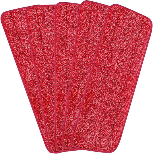 16.5 inch Reusable Mop Pads Microfiber Spray Mop Replacement Heads for Wet/Dry Mops Compatible with Bona Floor Care System (5 Pack)