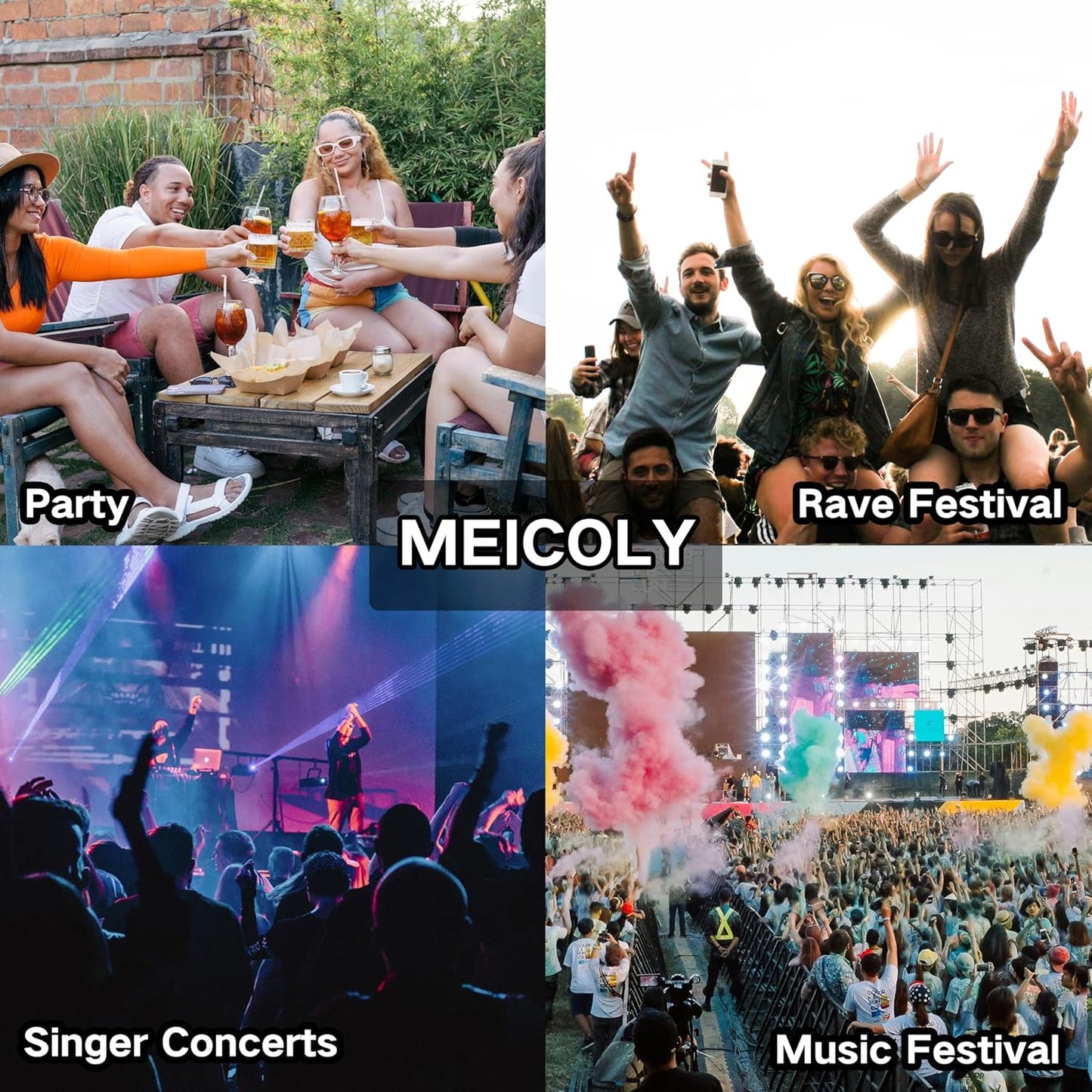 MEICOLY Face Glitter Makeup for Music Festival,Country Concert Outfits for Women,Gold Silver Purple Body Glitter,Music Festival Country Concert Accessories,Glitter Face Paint for Music Festival,50ml