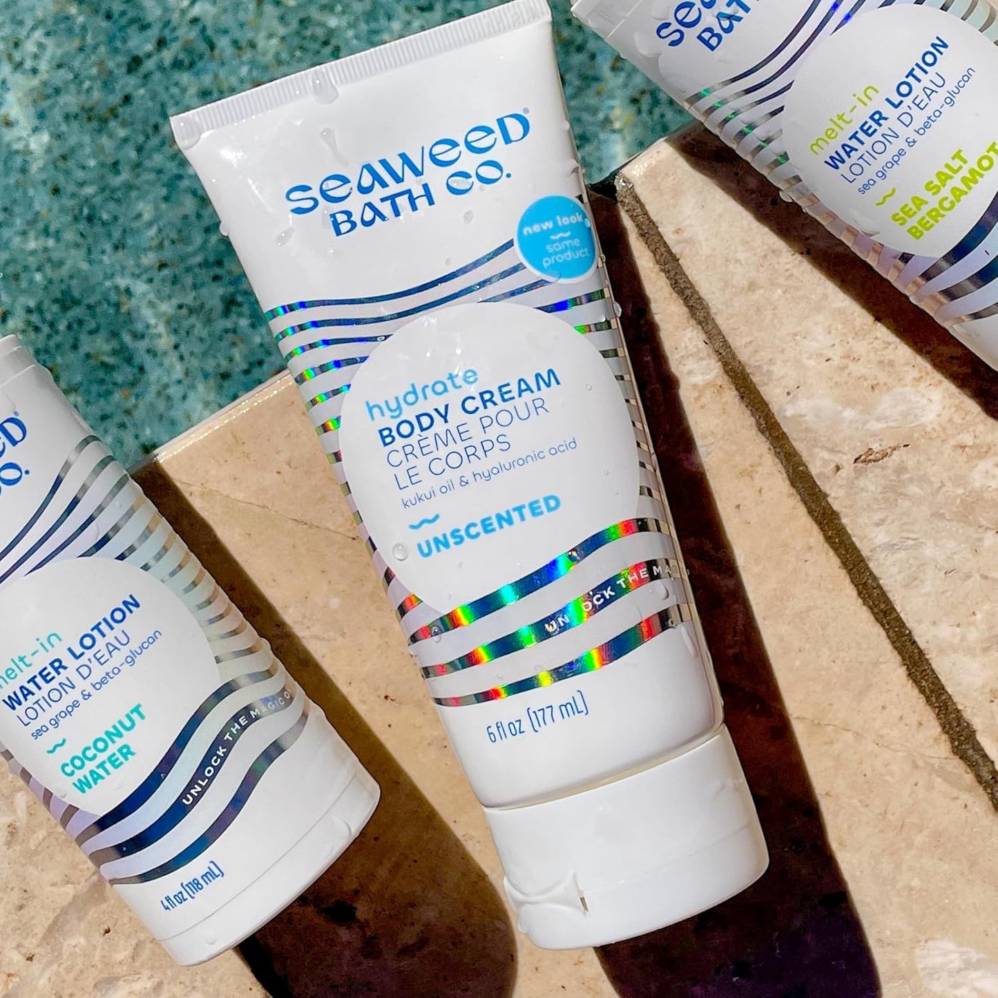 Seaweed Bath Co. Hydrate Body Cream - Unscented | Nourishing Moisturizer for Body and Hands | With Vitamin E, Hyaluronic Acid and Shea Butter For Dry Skin | 6 oz